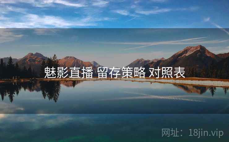 魅影直播 留存策略 对照表
