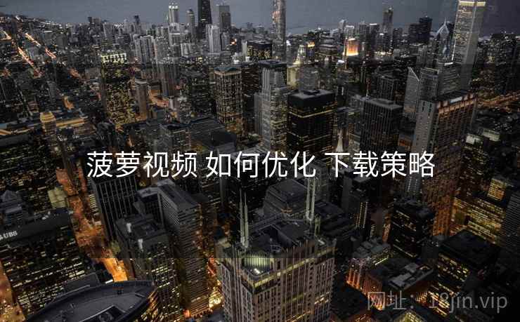 菠萝视频 如何优化 下载策略