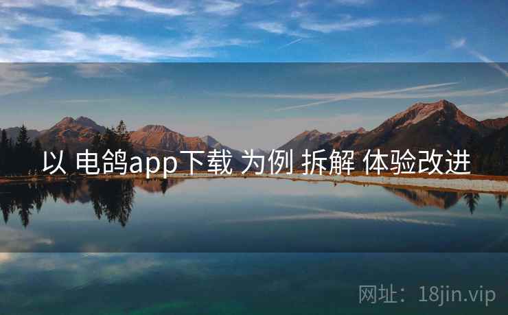 以 电鸽app下载 为例 拆解 体验改进