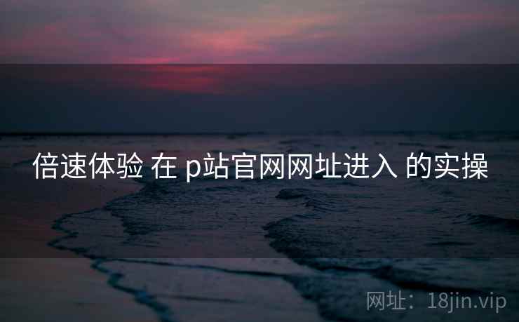 倍速体验 在 p站官网网址进入 的实操