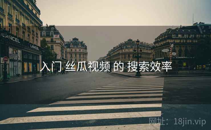 入门 丝瓜视频 的 搜索效率