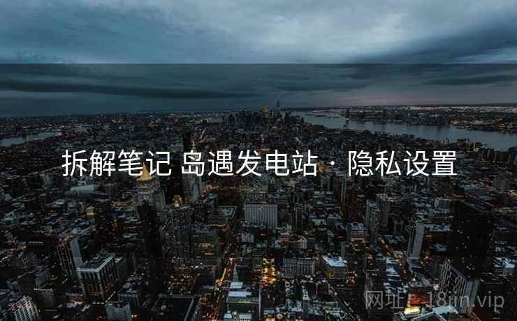 拆解笔记 岛遇发电站 · 隐私设置