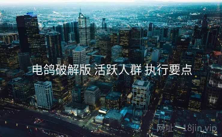 电鸽破解版 活跃人群 执行要点